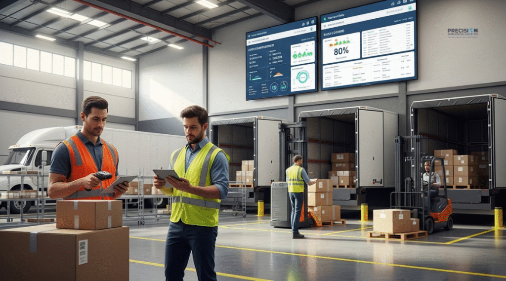 cross-dock supervisors monitoring real-time operations to reduce risk