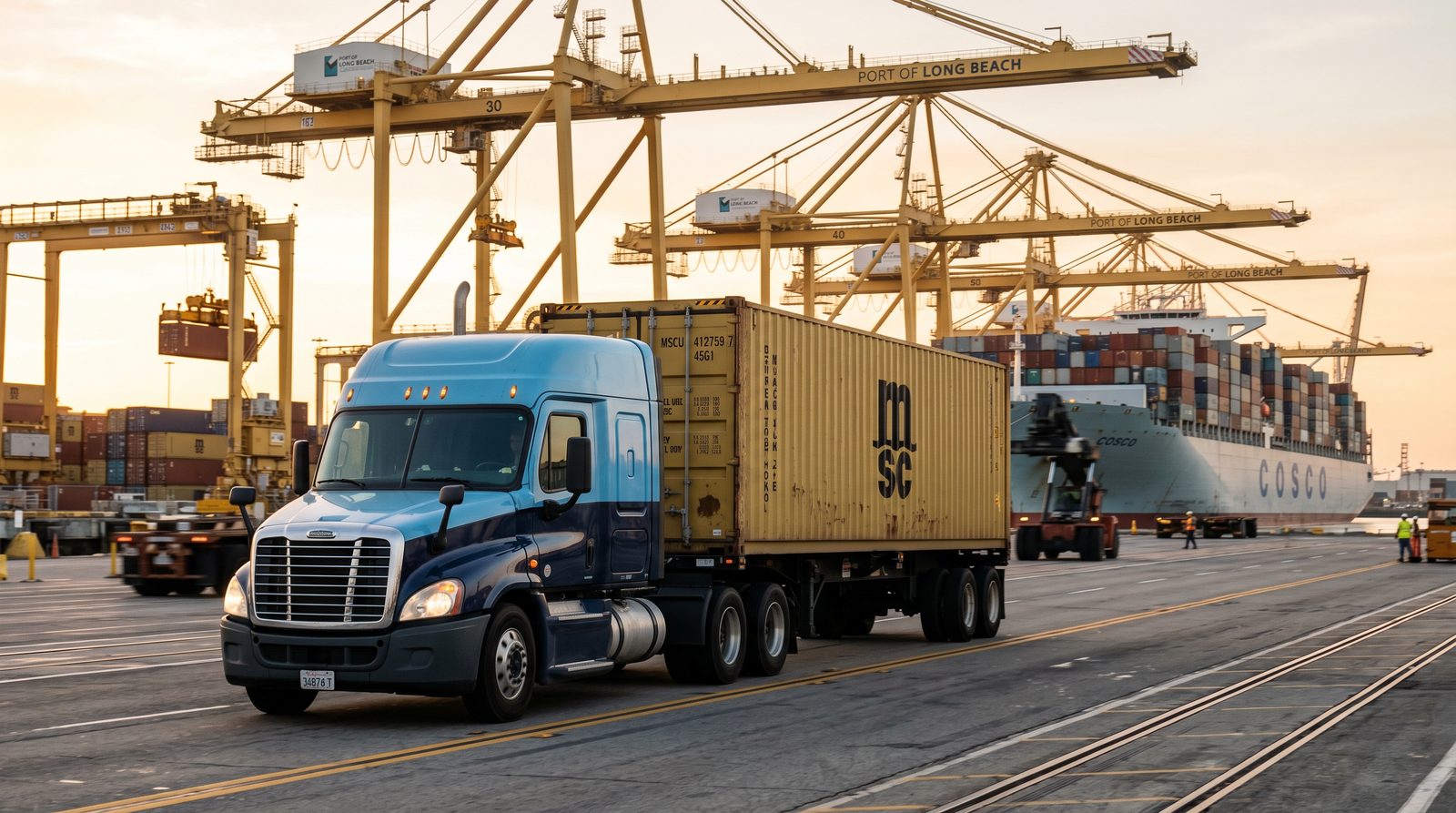 Precision drayage truck at LBCT